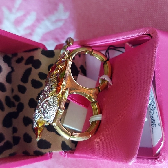 NWT Betsey Johnson VINTAGE FARMHOUSE ROOSTER STRETCH RING - Picture 4 of 7